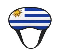 Máscara opaca para dormir de la bandera de Uruguay con diseño de banda elástica que se adapta a todas las formas de cabeza, ideal para viajes, oficina y trabajo por turnos