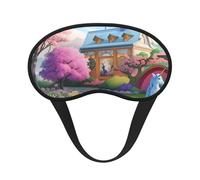 Máscara opaca para dormir de unicornio de cuento de hadas, poliéster suave, antiluz, elegante, adecuada para hombres y mujeres, para el trabajo diario y viajes al aire libre.