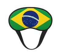 Máscara opaca para dormir, exquisito diseño de bandera brasileña, suave y transpirable, para viajes, yoga, cambio de turno