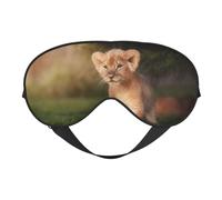 Máscara opaca suave con estampado de león artístico, máscara de ojos de viaje, fundas para ojos para dormir de lado, máscara de ojos para dormir para hombres y mujeres