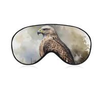 Máscara opaca suave para dormir con diseño de halcón sentado en el árbol, cubre ojos de viaje cero presión ocular, súper ligero, sedoso y suave, con correa ajustable para mujeres y hombres