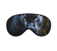 Máscara opaca suave para dormir, pantera con ojos azules, cubierta de ojos de viaje, cero presión ocular, superligera, sedosa, suave, con correa ajustable, para mujeres y hombres