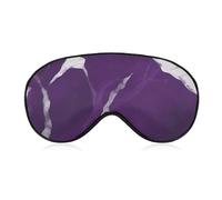 Máscara opaca suave para dormir, textura morada oscura, cubierta de ojos de viaje, cero presión ocular, súper ligera, sedosa, suave, con correa ajustable, para mujeres y hombres