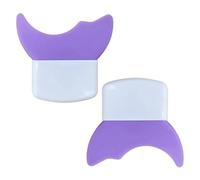 Mascara Padres de Protección de la Protección del Escudo de Sombras de Ojos para la Ayuda de Maquillaje de Ojo Silicone 2 PCS (Púrpura Two+Box)