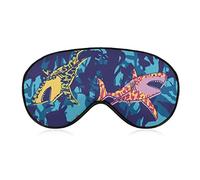 Máscara para dormir Abstract Colorful Shark Sleep Eye Mask Blindfold con correa ajustable Soft Eye Cover para bloquear las luces