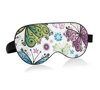 Máscara para dormir Art Butterfly Night Eye Shade Cover Soft Comfort Blindfold Blockout Light Correa ajustable para hombres y mujeres