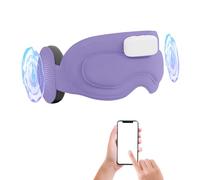 Máscara para Dormir Bluetooth, Auriculares para Dormir 3D con Temporizador, Antifaz para Dormir APP, Unisex, Gel para Frío y Calor, para Viajes/Siesta/Yoga/Meditación, 100% Opaca (Lila claro)