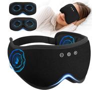 Máscara para dormir Bluetooth con copas 3D extraíbles, auriculares inalámbricos de algodón de bambú, máscara opaca con temporizador para dormir de lado, viajes, meditación