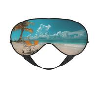 Máscara para dormir, carrito de compras en playa tropical, máscaras para dormir, máscaras para dormir para mujeres y hombres, cubiertas opacas para los ojos para viajes/dormir