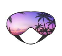 Máscara para dormir Coconut Tree Beach 13 Máscara para dormir Coconut Tree Beach con correa ajustable, suave, para mujeres, hombres, viajes, trabajo y hogar