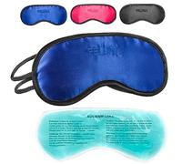 Máscara para dormir con almohada para enfriar los ojos Gafas para dormir con banda de goma ajustable y sensación de seda La almohada para enfriar ayuda con las migrañas (Azul)