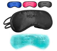 Máscara para dormir con almohada para enfriar los ojos Gafas para dormir con banda de goma ajustable y sensación de seda La almohada para enfriar ayuda con las migrañas (Negro)