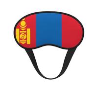 Máscara para dormir con bandera de Mongolia, máscara de ojos suave y transpirable, diseño de banda elástica adecuada para viajes y camping.