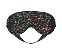 Máscara para dormir con bloqueo de luz y fórmula matemática, ajustable, cómoda, suave, cubierta de ojos, reversible, descanso nocturno