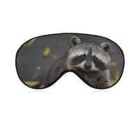 Máscara para dormir con bonito mapache con sus hermosos ojos con correa ajustable, cómoda máscara de ojos suave para dormir, máscaras de ojos que bloquean la luz