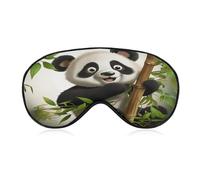 Máscara para dormir con bonito panda trepador Máscara para dormir con bonito panda trepador que bloquea la luz, cubierta para los ojos con correa ajustable, cubierta para dormir con protección para lo