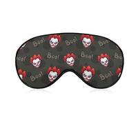 Máscara para dormir con caras de payaso malvado y aterrador, cubierta para ojos para dormir con los ojos vendados con correa ajustable, bloquea la luz nocturna, siesta de viaje para hombres y mujere