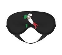 Máscara para dormir con correa ajustable y suave para mujeres, hombres, viajes, trabajo y hogar, con la bandera de Italia, 14 unidades