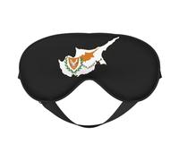 Máscara para dormir con correa ajustable y suave para mujeres, hombres, viajes, trabajo y hogar, con mapa de la bandera de Chipre, 6 unidades