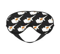 Máscara para dormir con correa ajustable y suave para mujeres, hombres, viajes, trabajo y hogar, con mapa de la bandera de Chipre, 5 unidades