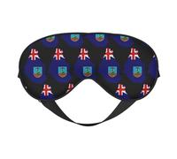 Máscara para dormir con correa ajustable y suave para mujeres, hombres, viajes, trabajo y hogar. Mapa de la bandera de Montserrat 11