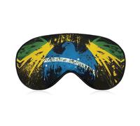 Máscara para dormir con diseño de águila de la bandera de Brasil, suave, con los ojos vendados, portátil, con correa ajustable para hombres y mujeres