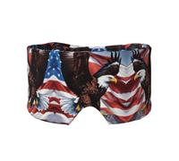 Máscara para dormir con diseño de águila y bandera de Estados Unidos, ultrafina, transpirable, para un sueño saludable, ajustable