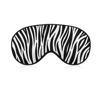 Máscara para dormir con diseño de animales salvajes de piel de cebra, cubierta para ojos para dormir con los ojos vendados con correa ajustable, bloquea la luz nocturna, siesta de viaje para hombres
