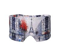 Máscara para dormir con diseño de árbol de la ciudad de París, diseño de la Torre Eiffel, suave y agradable a la piel, antifaz para dormir con bloqueo de luz para viajes, yoga y si