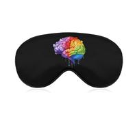Máscara para dormir con diseño de arcoíris para la concienciación sobre la neurodiversidad y el autismo, que bloquea la luz y cubre los ojos con correa ajustable para mujeres y hombres