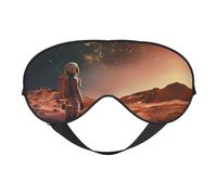 Máscara para dormir con diseño de astronauta en Marte de doble cara, máscaras para dormir para mujeres y hombres, cubiertas opacas para dormir, viajes