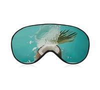 Máscara para dormir con diseño de bebida de coco, suave, cómoda, con correa ajustable, cubierta de ojos, sombra de ojos para hombres y mujeres, trabajo, viajes