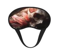 Máscara para dormir con diseño de calavera Crepúsculo, suave y transpirable, diseño de banda elástica adecuada para viajes y camping.