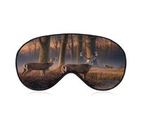 Máscara para dormir con diseño de ciervos y animales salvajes de la naturaleza Máscara para dormir con diseño de ciervos y animales salvajes de la naturaleza que bloquea la luz, cubierta para los ojos