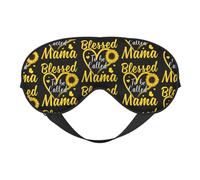 Máscara para dormir con diseño de corazón de girasol y texto "Bendita sea ser llamada mamá", antifaz para dormir con bloqueo de luz, antifaz suave sin presión con correa elástica para el hogar, viaje