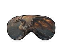 Máscara para dormir con diseño de dragón para mujeres y hombres, correa ajustable, cubierta de ojos vendados, para viajes, yoga, siesta, trabajo