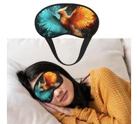 Máscara para dormir con diseño de fénix de fuego y agua, suave máscara opaca para ojos con correa ajustable, cómoda cubierta para sombra de ojos para mujeres, hombres, descanso profundo, viajes, traba