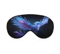 Máscara para dormir con diseño de fénix de hielo volador en brillo mágico para mujeres y hombres, correa ajustable, cubierta de ojos vendados para viajes, yoga, siesta, trabajo