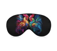 Máscara para dormir con diseño de gallos de pelea BlockLight, cómoda máscara para dormir por la noche, ultraligera, para viajes, para mujeres y hombres