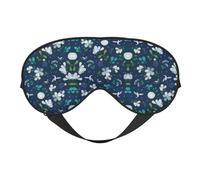 Máscara para dormir con diseño de hierba y paloma, máscara opaca para dormir, cómoda máscara de ojos para dormir para viajes, meditación y siesta