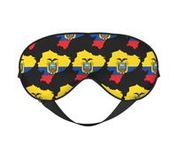Máscara para dormir con diseño de mapa de la bandera de Ecuador, 7 máscaras para dormir con correa ajustable, suave máscara para los ojos para mujeres, hombres, viajes, trabajo y hogar