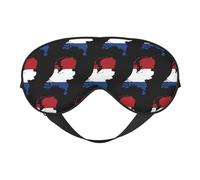 Máscara para dormir con diseño de mapa de la bandera de los Países Bajos, 3 unidades, correa ajustable, suave, para mujeres, hombres, viajes, trabajo y hogar