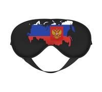 Máscara para dormir con diseño de mapa de la bandera de Rusia, 10 unidades, correa ajustable, suave, para mujeres, hombres, viajes, trabajo y hogar