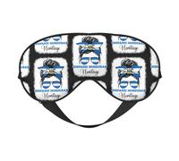 Máscara para dormir con diseño de moño desordenado, bandera de Honduras, Mes de la Herencia Hispana, antifaz para dormir, bloqueador de luz, antifaz para dormir nocturno, suave, sin presión, con corr