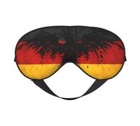 Máscara para dormir con diseño de pájaro y bandera alemana, 10 an, correa ajustable, suave, para mujeres, hombres, viajes, trabajo y hogar
