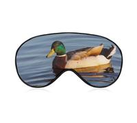 Máscara para dormir con diseño de patos de animales salvajes con correa ajustable, cómoda máscara de ojos suave para dormir, máscaras de ojos que bloquean la luz