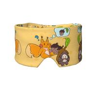 Máscara para dormir con diseño de semilla de girasol y ardilla - Regalos suaves para hombres y mujeres, diadema ajustable para yoga y viajes