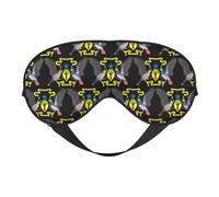 Máscara para dormir con emblema nacional de Santo Tomé Máscara para dormir con emblema nacional de Santo Tomé Correa ajustable Máscara para ojos suave para mujeres Hombres Viajes Trabajo Hogar