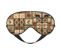 Máscara para dormir con estampado de animales salvajes, bloqueo de luz nocturna, sombra de ojos de seda para hombres y mujeres