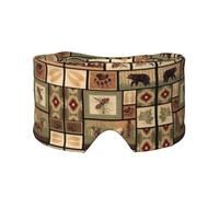 Máscara para dormir con estampado de animales salvajes, transpirable, ajustable, para yoga, viajes, mantiene el calor y la sombra